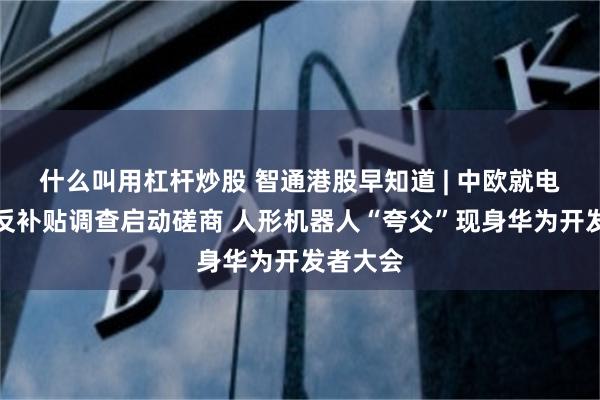 什么叫用杠杆炒股 智通港股早知道 | 中欧就电动汽车反补贴调查启动磋商 人形机器人“夸父”现身华为开发者大会