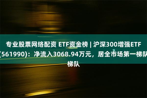 专业股票网络配资 ETF资金榜 | 沪深300增强ETF(561990)：净流入3068.94万元，居全市场第一梯队