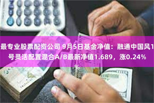 最专业股票配资公司 9月5日基金净值：融通中国风1号灵活配置混合A/B最新净值1.689，涨0.24%