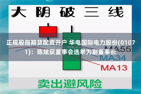 正规股指期货配资开户 华电国际电力股份(01071)：陈斌获董事会选举为副董事长