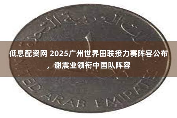 低息配资网 2025广州世界田联接力赛阵容公布，谢震业领衔中国队阵容