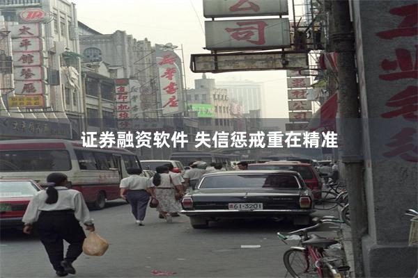 证券融资软件 失信惩戒重在精准